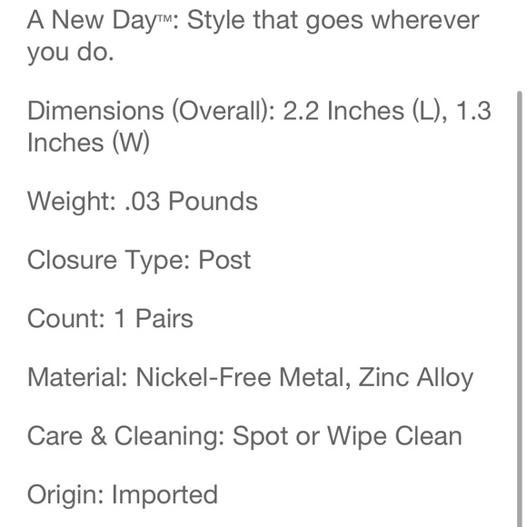 ⭐️3 for $15 ⭐️ Post with Organic Gold Drip Earrings by a new day - Picture 5 of 5